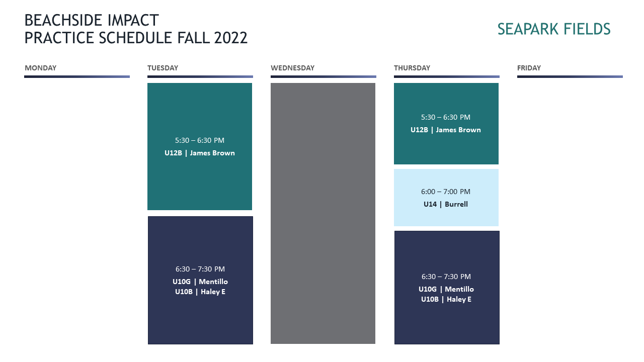 BBSC Practice Sched Fall 22_Seapark
